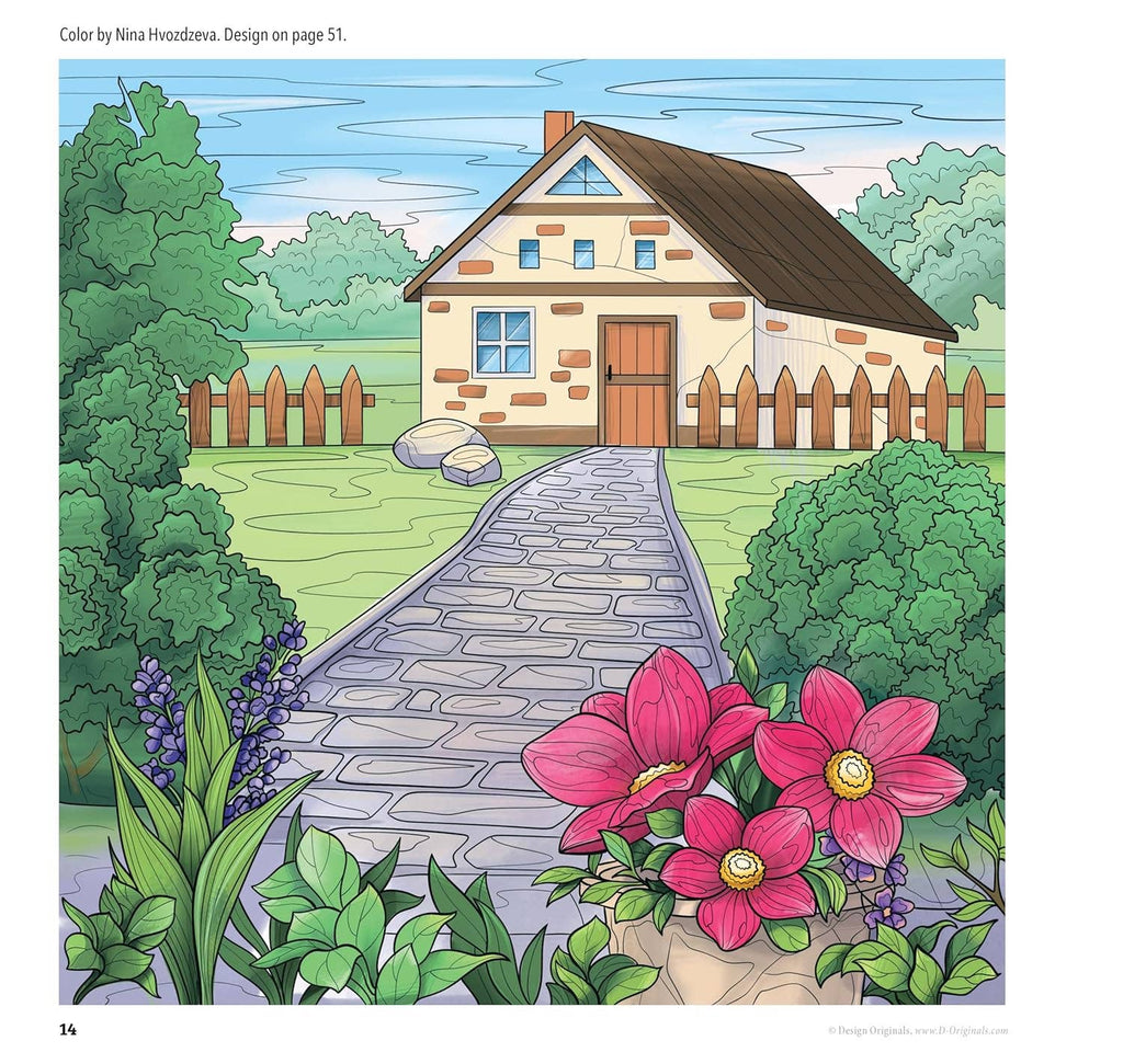 Serenity Garden Coloring Book -Scenes of Tranquility & Peace