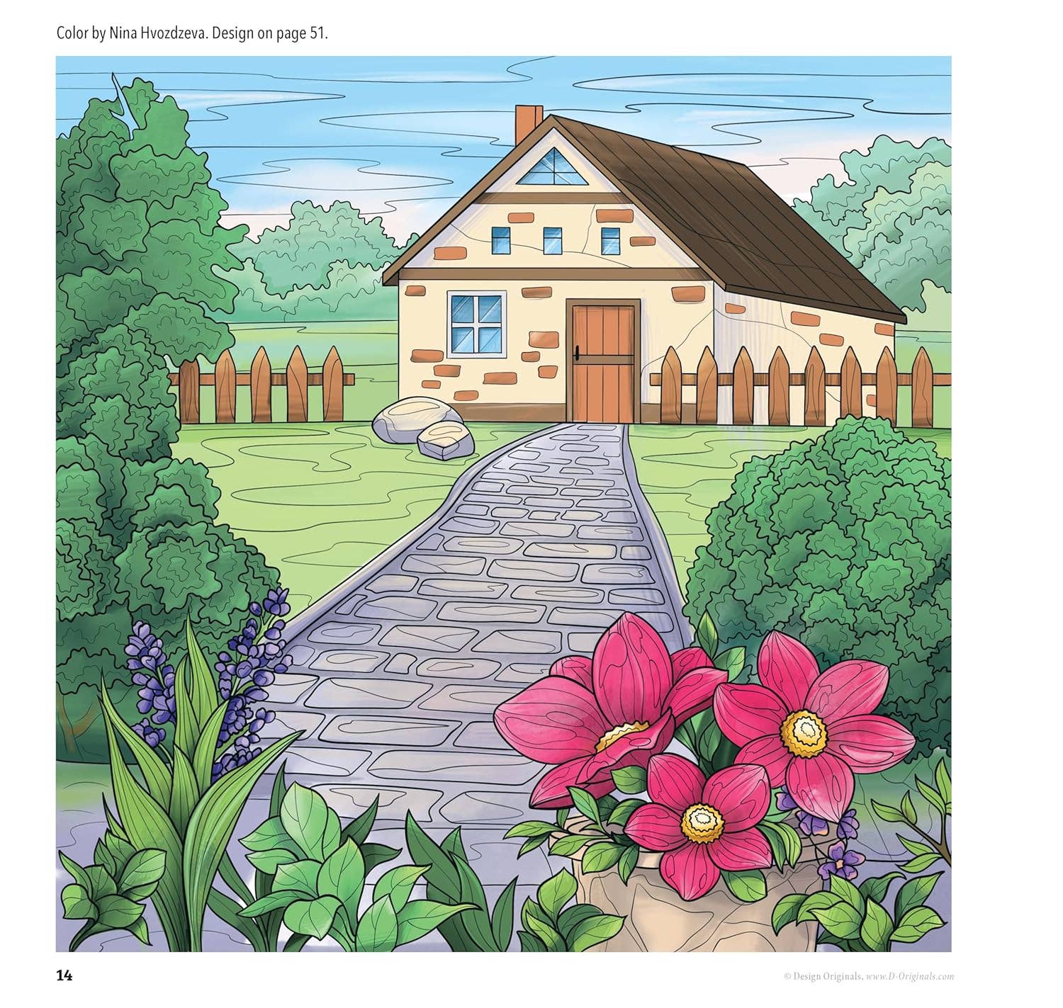 Serenity Garden Coloring Book -Scenes of Tranquility & Peace