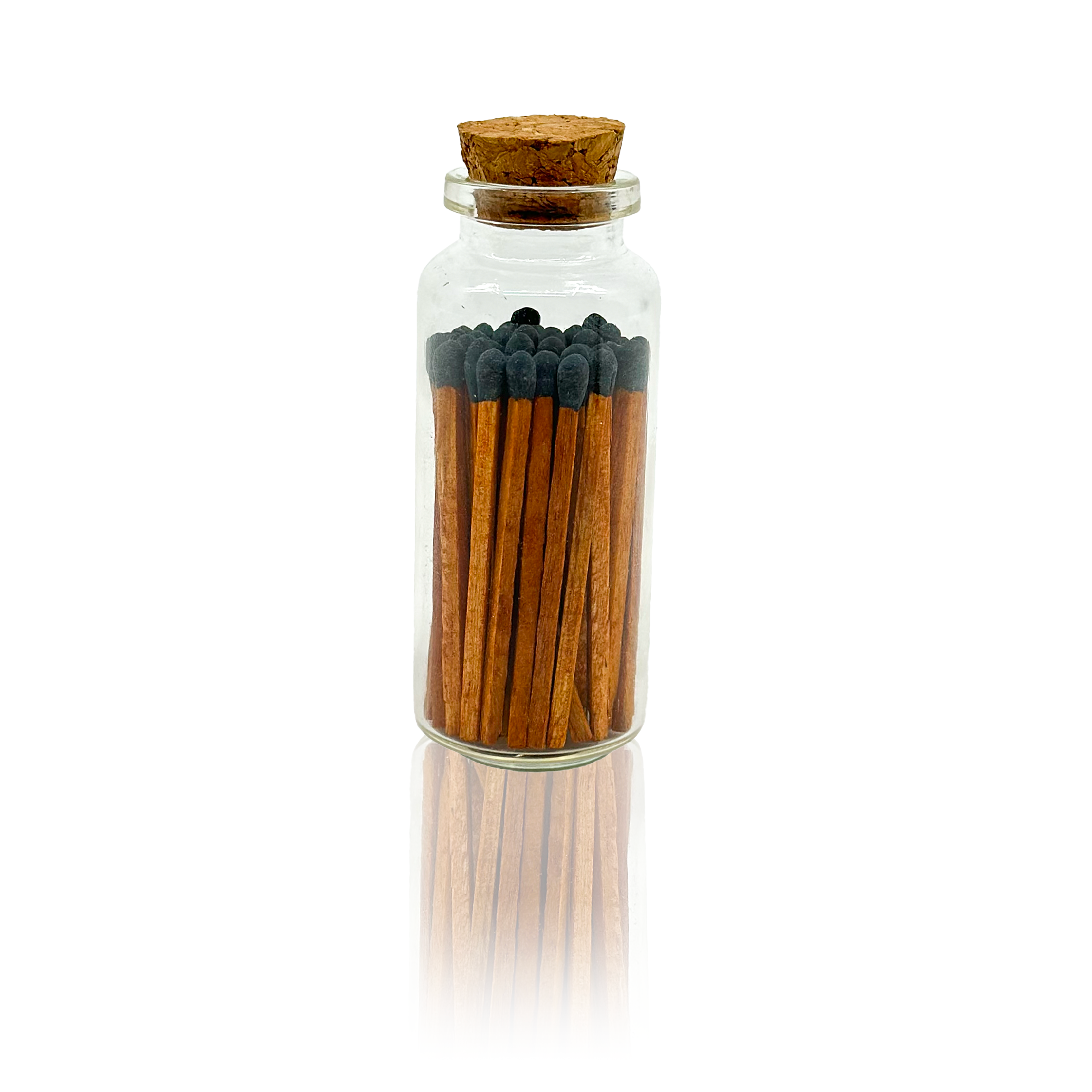 Small Match Bottles - Safety Matches in Jars - Brown/Black