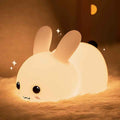 Perfect Gift Jade bunny Sleeping lamp light up silicone anim