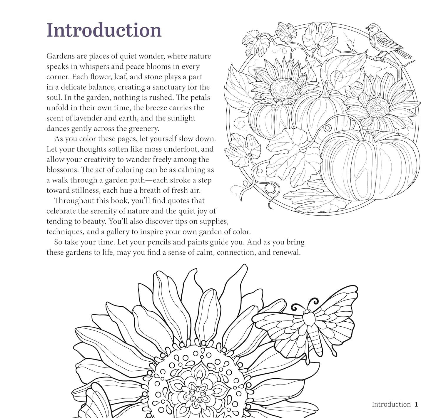 Serenity Garden Coloring Book -Scenes of Tranquility & Peace