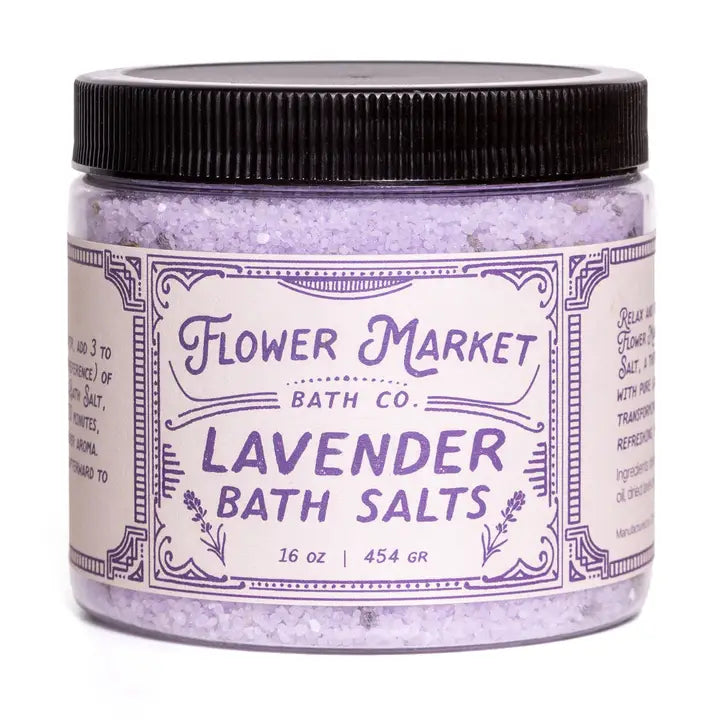 Lavender Bath Salt – Relaxing Blend with Essential Oil 16 oz
