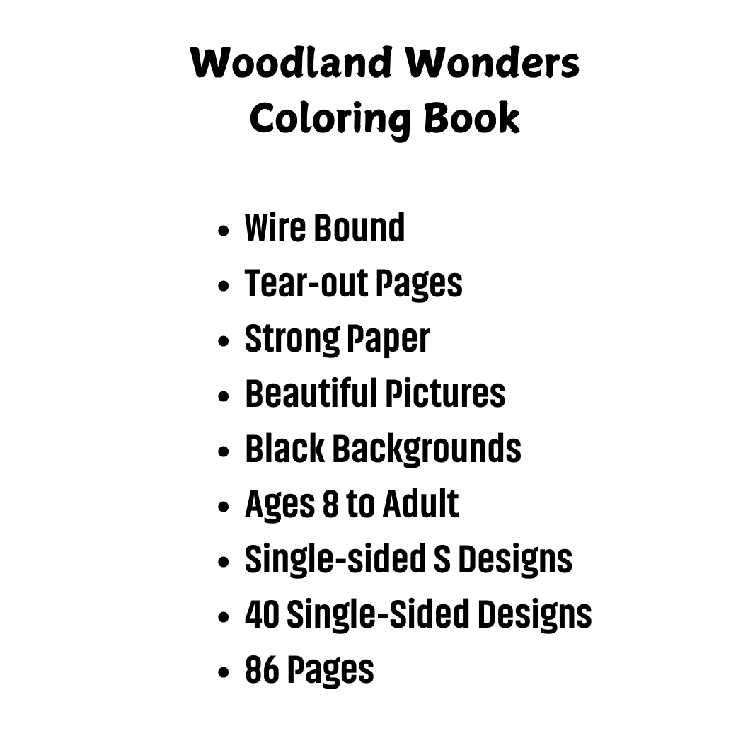Spiral Bound Woodland Wonders Coloring Book