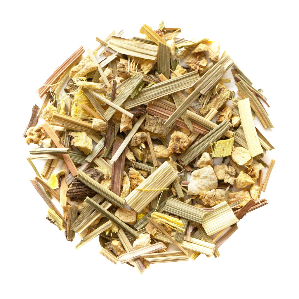 Organic Lemon Ginger, Clear Top Loose Leaf Herbal Tea Tin