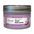 Organic Black Lavender, Clear Top Loose Leaf Black Tea Tin