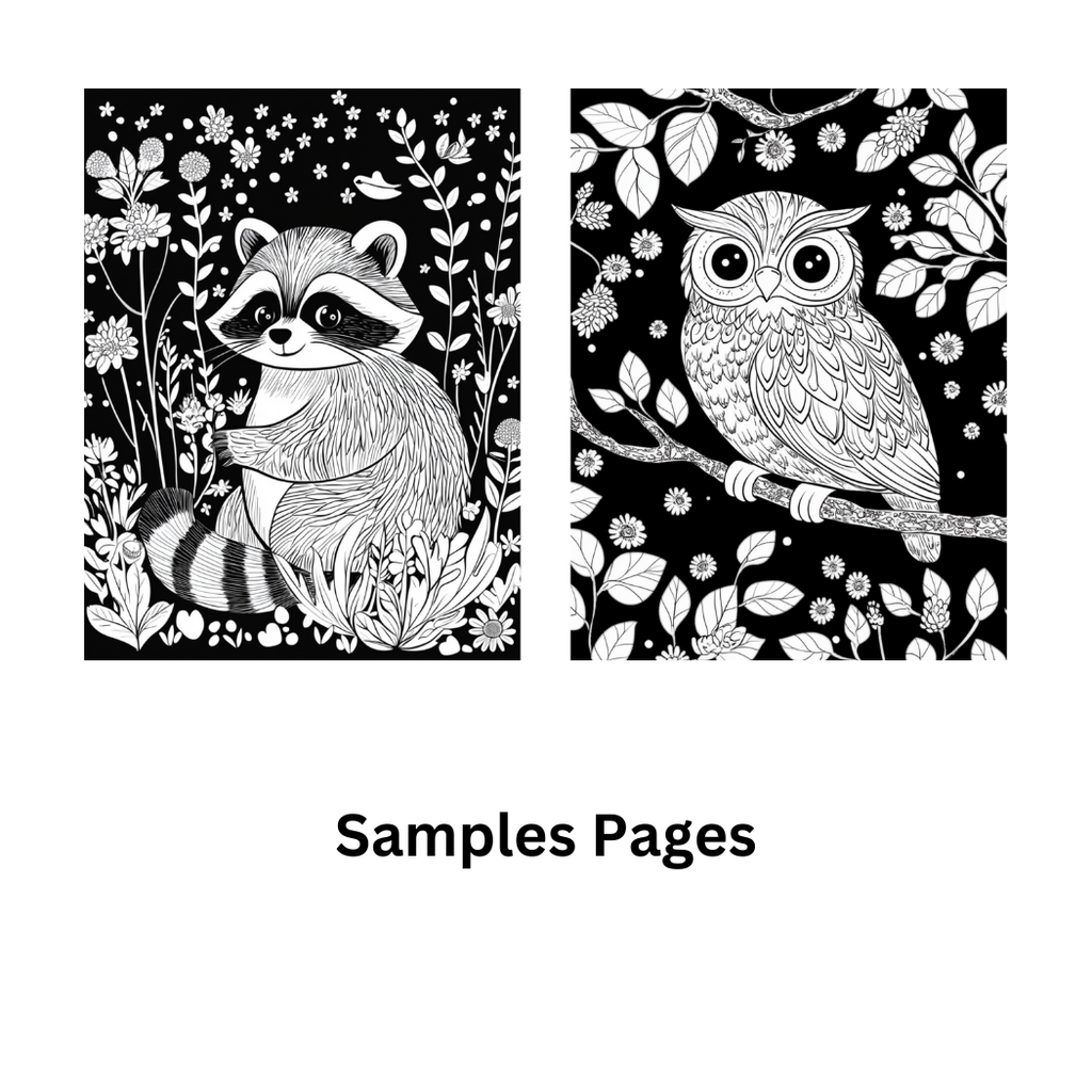 Woodland Wonders A Coloring Book of Cute Wild Forest Animals