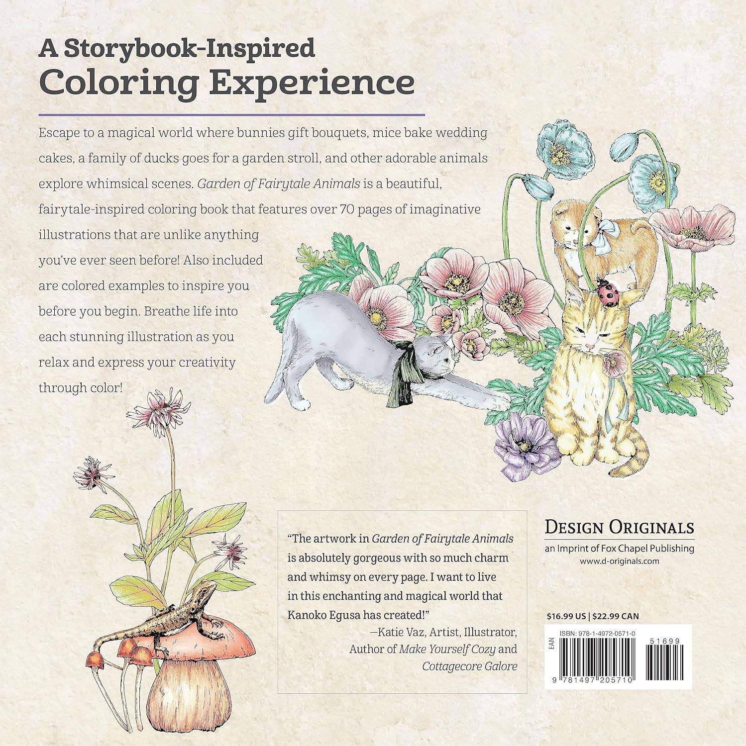 Garden of Fairytale Animals - A Curious Collection to Color