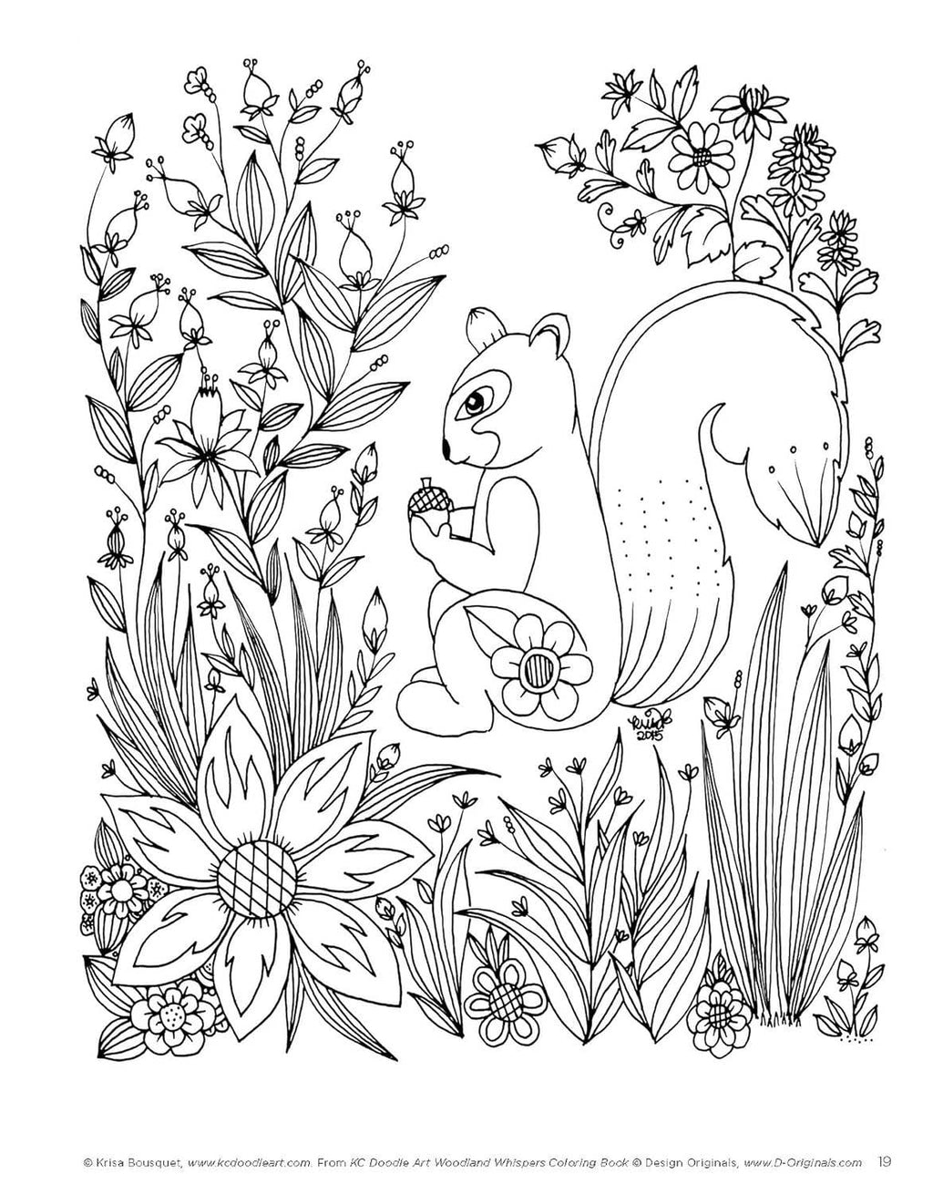 KC Doodle Art Woodland Whispers Coloring Book