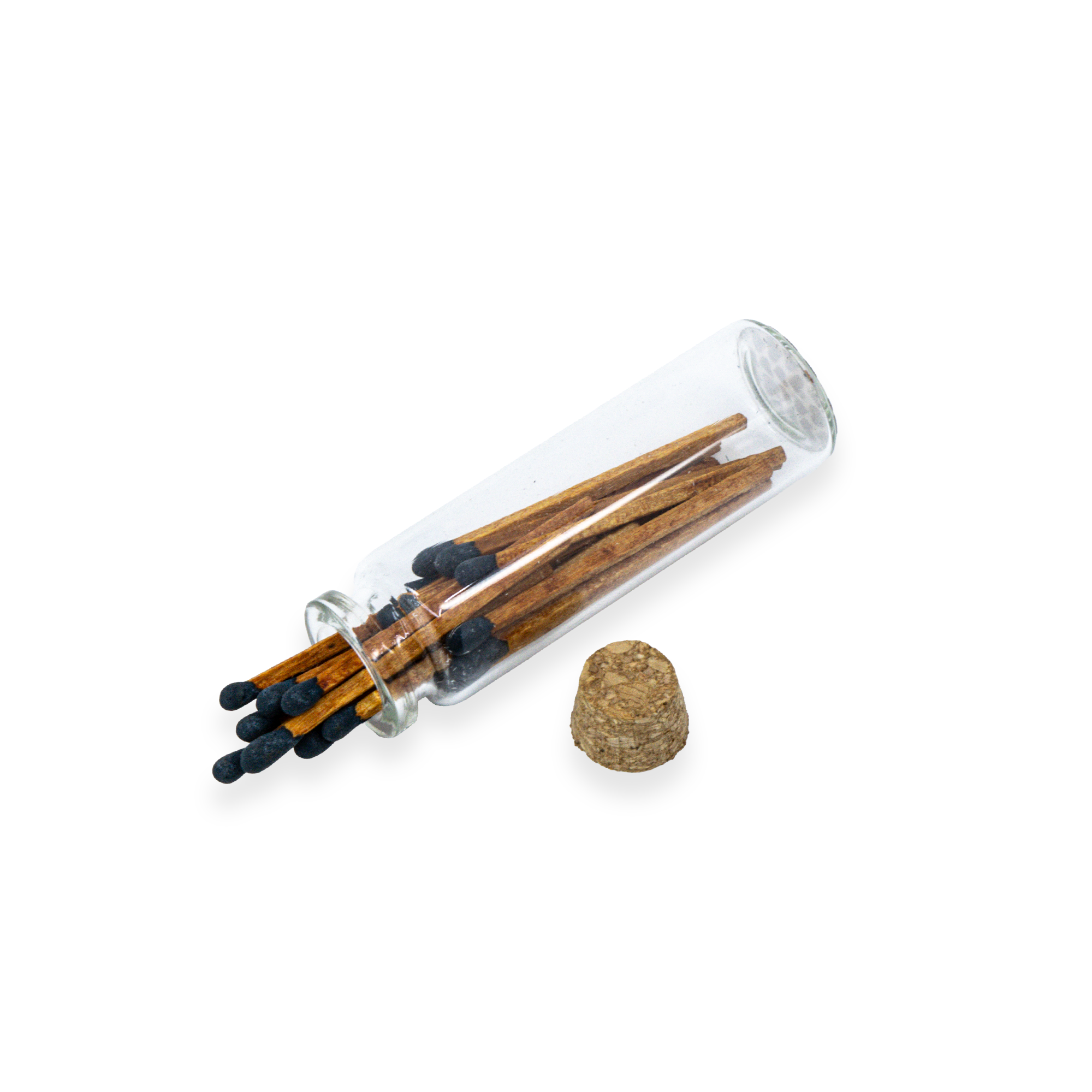Small Match Bottles - Safety Matches in Jars - Brown/Black