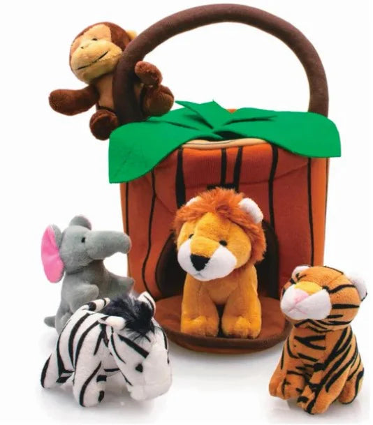 Plush Jungle Treehouse Set (Animals + Sounds)