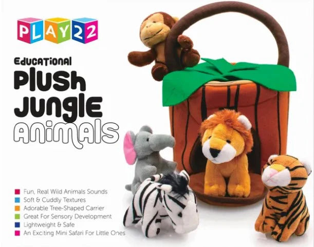 Plush Jungle Treehouse Set (Animals + Sounds)